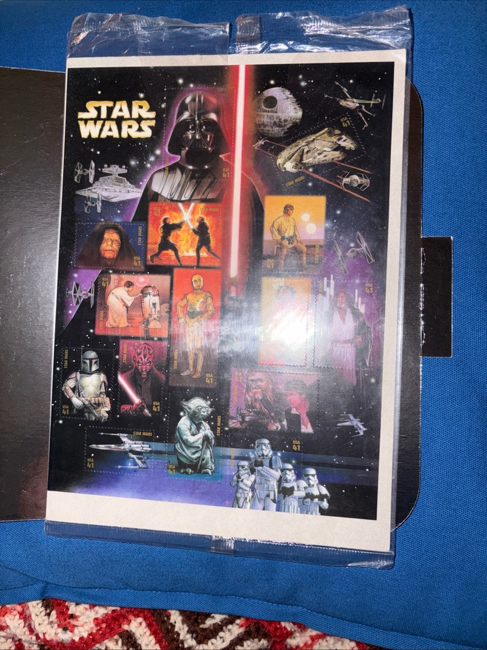 Star Wars Collectible USA stamps 41 cents. Sheet of 14 Characters